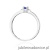 Pierścionek W0464 Szafir 0,15ct białe złoto