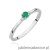 Pierścionek W0464 Szmaragd 0,15ct białe złoto