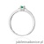 Pierścionek W0464 Szmaragd 0,15ct białe złoto