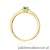 Pierścionek W0464 Szmaragd 0,15ct żółte złoto