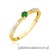 Pierścionek W0465 Szmaragd 0,15ct żółte złoto