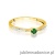 Pierścionek W0465 Szmaragd 0,15ct żółte złoto