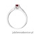 Pierścionek W0466 Rubin 0,30ct białe złoto