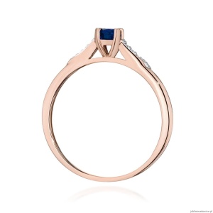 Pierścionek W0466 Szafir 0,30ct różowe złoto