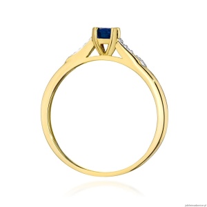 Pierścionek W0466 Szafir 0,30ct żółte złoto