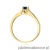 Pierścionek W0466 Szafir 0,30ct żółte złoto