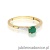 Pierścionek W0466 Szmaragd 0,30ct żółte złoto