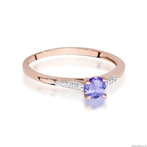 Pierścionek W0466 Tanzanit 0,35ct różowe złoto