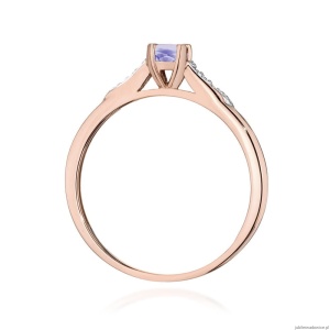 Pierścionek W0466 Tanzanit 0,35ct różowe złoto