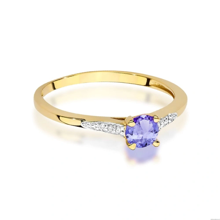 Pierścionek W0466 Tanzanit 0,35ct żółte złoto
