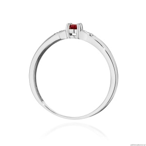 Pierścionek W0469 Rubin 0,15ct białe złoto