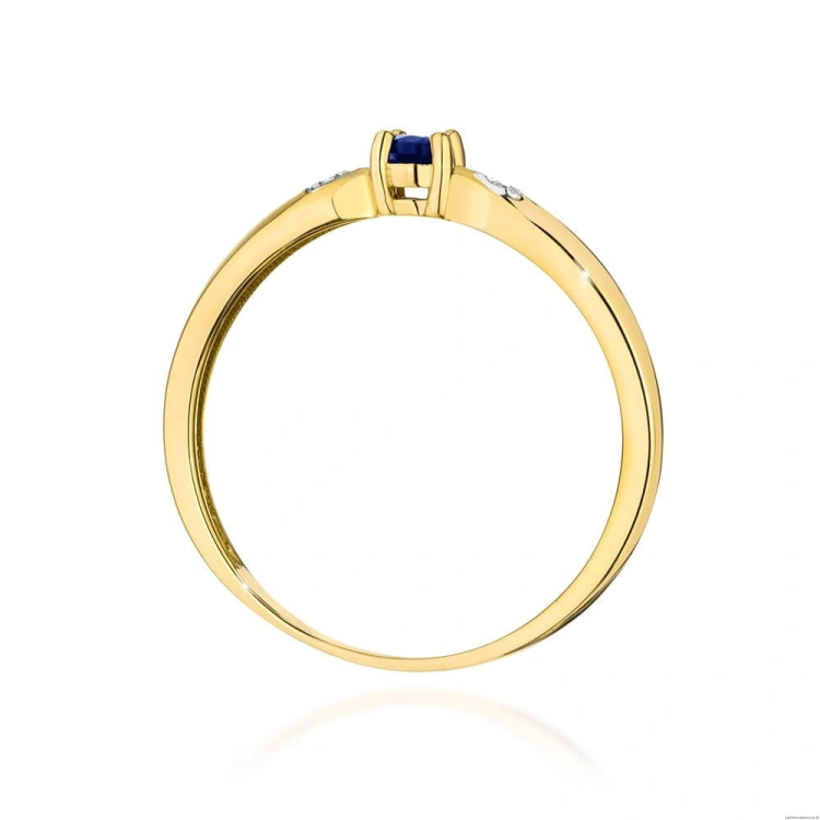 Pierścionek W0469 Szafir 0,15ct żółte złoto
