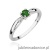 Pierścionek W0469 Szmaragd 0,15ct białe złoto