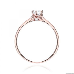 Pierścionek W0499 Diament Laboratoryjny 0,25ct różowe złoto