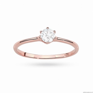 Pierścionek W0499 Diament Laboratoryjny 0,25ct różowe złoto