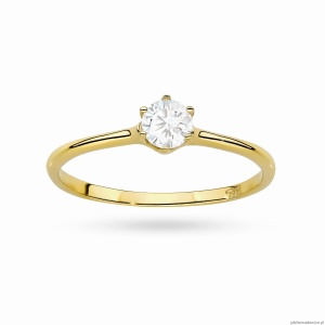 Pierścionek W0499 Diament Laboratoryjny 0,25ct żółte złoto