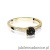 Pierścionek W055 Czarny Diament 0,08ct żółte złoto