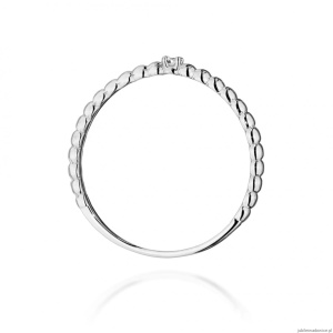 Pierścionek W0601 Diament 0,02ct białe złoto