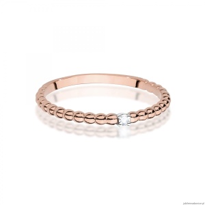 Pierścionek W0601 Diament 0,02ct różowe złoto