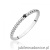 Pierścionek W0601 Czarny Diament 0,02ct białe złoto