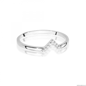 Pierścionek W0602 z diamentami białe złoto