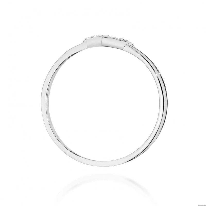 Pierścionek W0602 z diamentami białe złoto