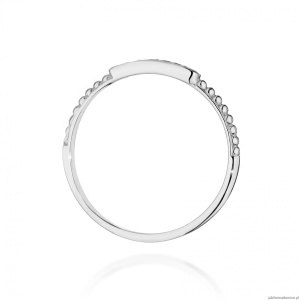 Pierścionek W0606 z diamentami białe złoto