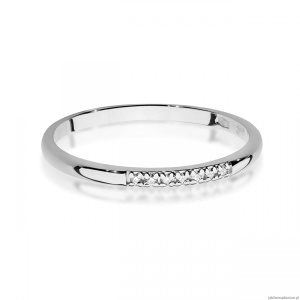 Pierścionek W0607 z diamentami białe złoto