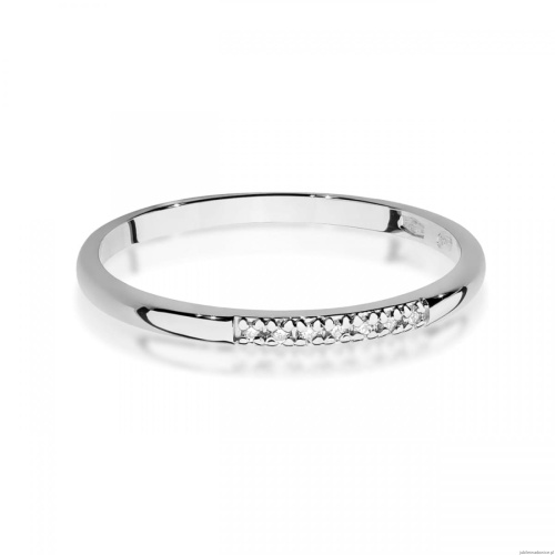 Pierścionek W0607 z diamentami białe złoto