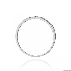 Pierścionek W0607 z diamentami białe złoto
