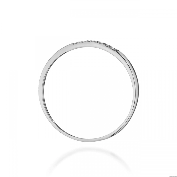 Pierścionek W0607 z diamentami białe złoto