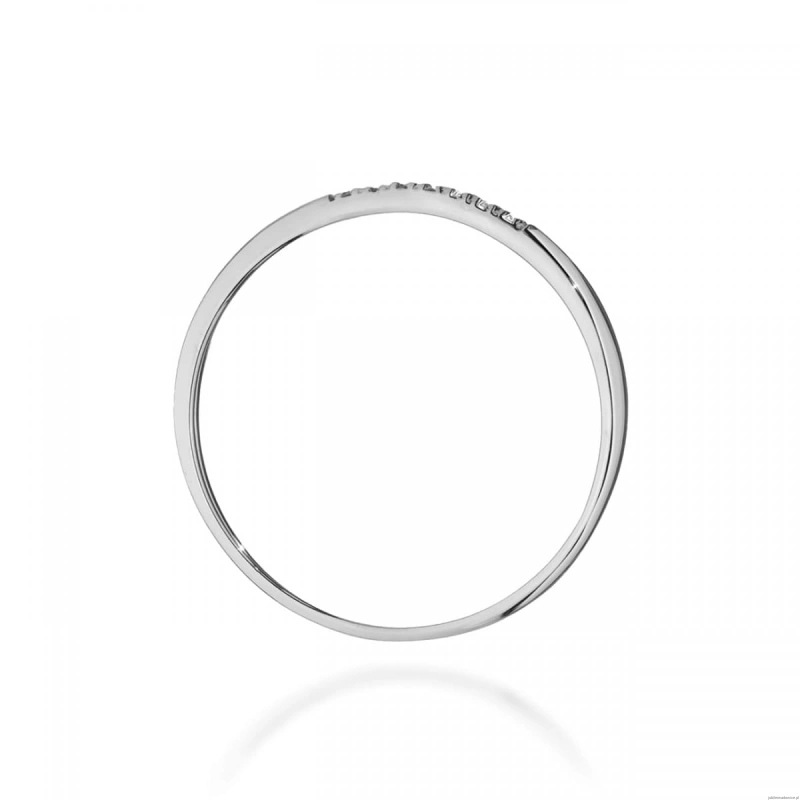 Pierścionek W0607 z diamentami białe złoto
