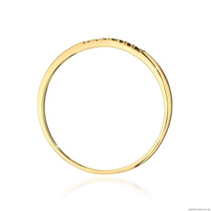 Pierścionek W0607 z diamentami żółte złoto