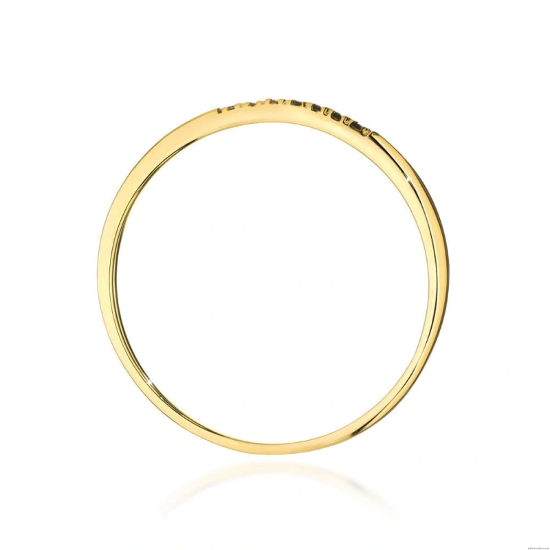 Pierścionek W0607 z diamentami żółte złoto