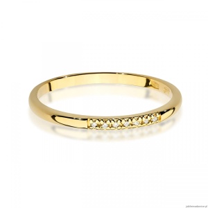 Pierścionek W0607 z diamentami żółte złoto