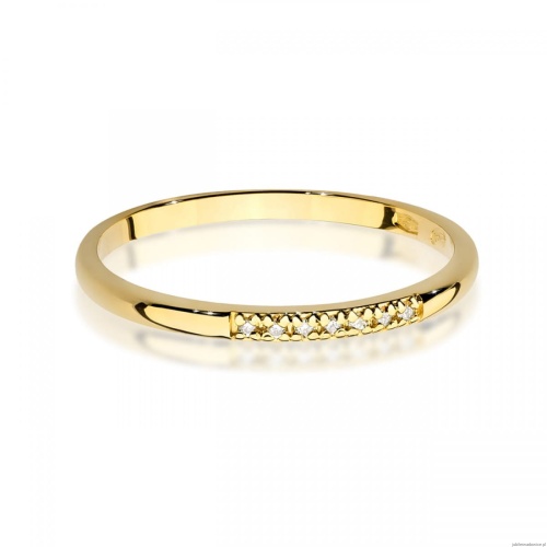 Pierścionek W0607 z diamentami żółte złoto