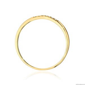 Pierścionek W0607 z diamentami żółte złoto