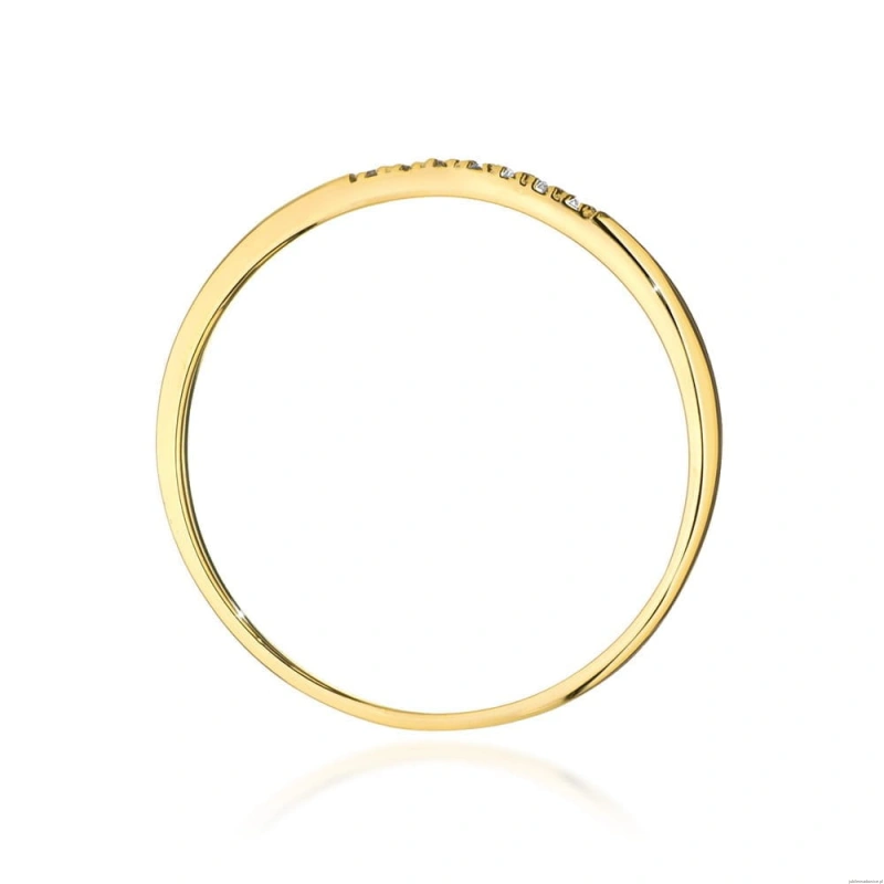 Pierścionek W0607 z diamentami żółte złoto