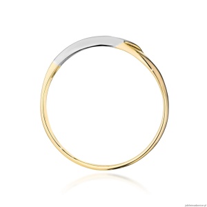 Pierścionek W0609 Diament 0,04ct żółte złoto