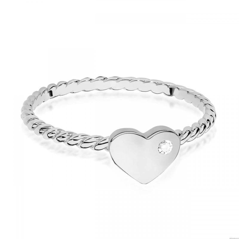 Pierścionek W0610 Diament 0,03ct białe złoto
