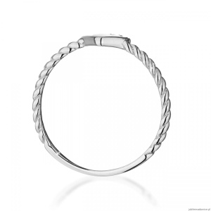 Pierścionek W0610 Diament 0,03ct białe złoto