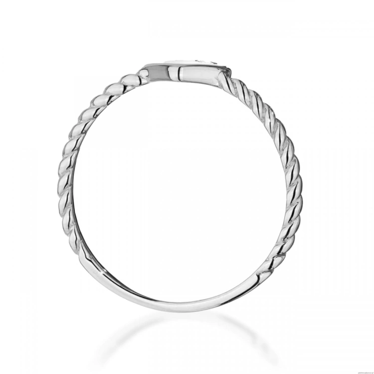 Pierścionek W0610 Diament 0,03ct białe złoto