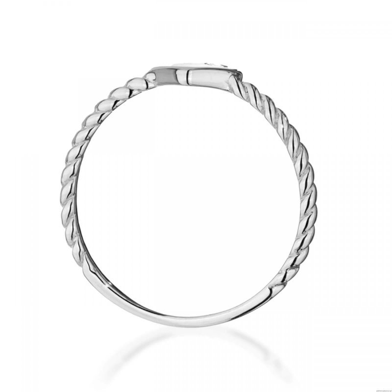 Pierścionek W0610 Diament 0,03ct białe złoto