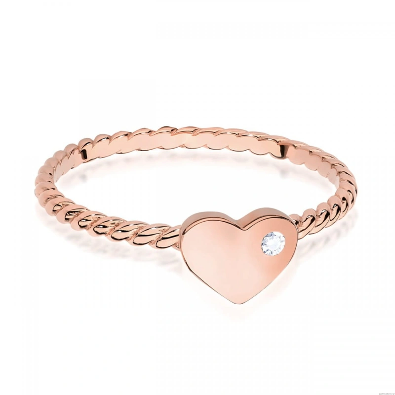 Pierścionek W0610 Diament 0,03ct różowe złoto