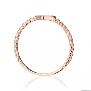 Pierścionek W0610 Diament 0,03ct różowe złoto