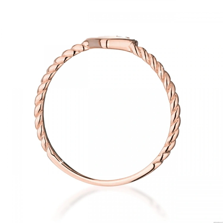 Pierścionek W0610 Diament 0,03ct różowe złoto
