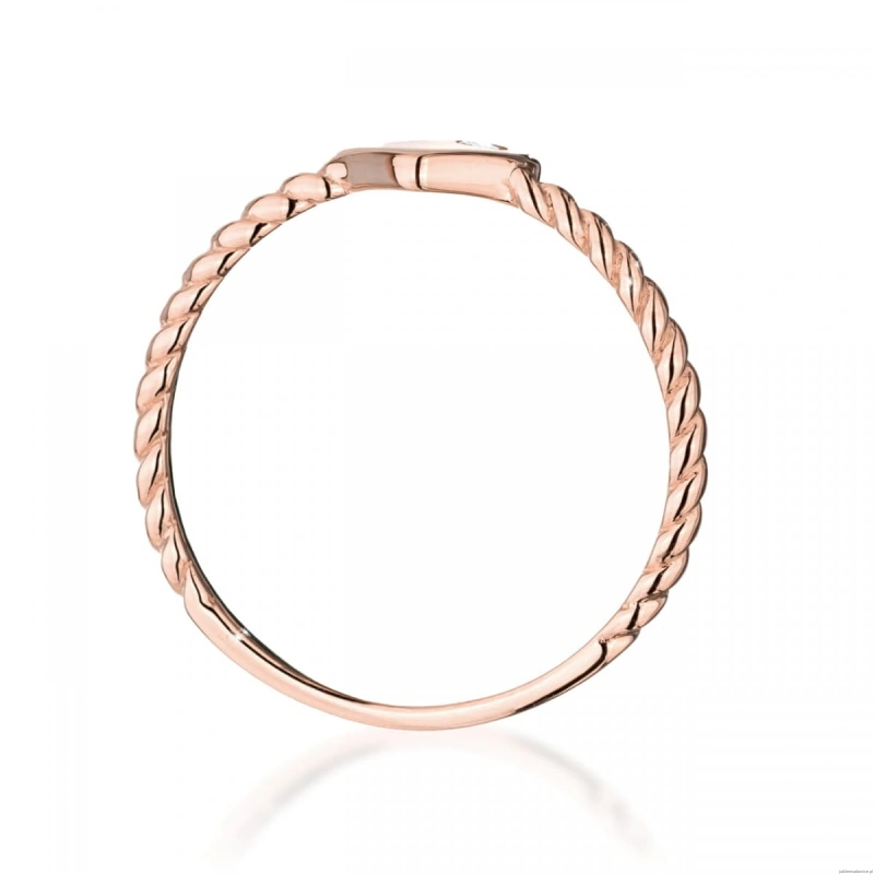 Pierścionek W0610 Diament 0,03ct różowe złoto