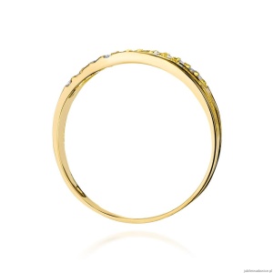 Pierścionek W0612 z diamentami żółte złoto