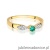 Pierścionek W0613 Szmaragd 0,15ct żółte złoto