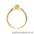 Pierścionek W0613 Szmaragd 0,15ct żółte złoto